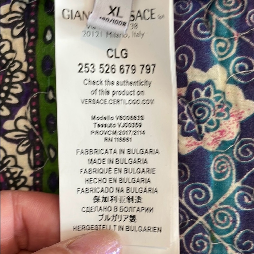 Versace Multicolor Pattern Shirt - image 2